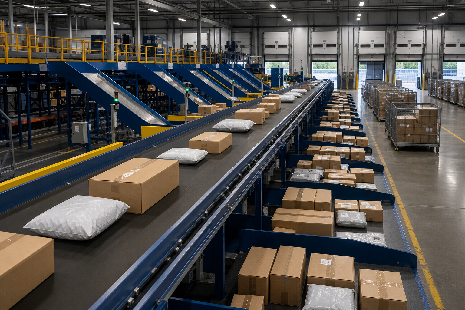 Parcel induction scan lane